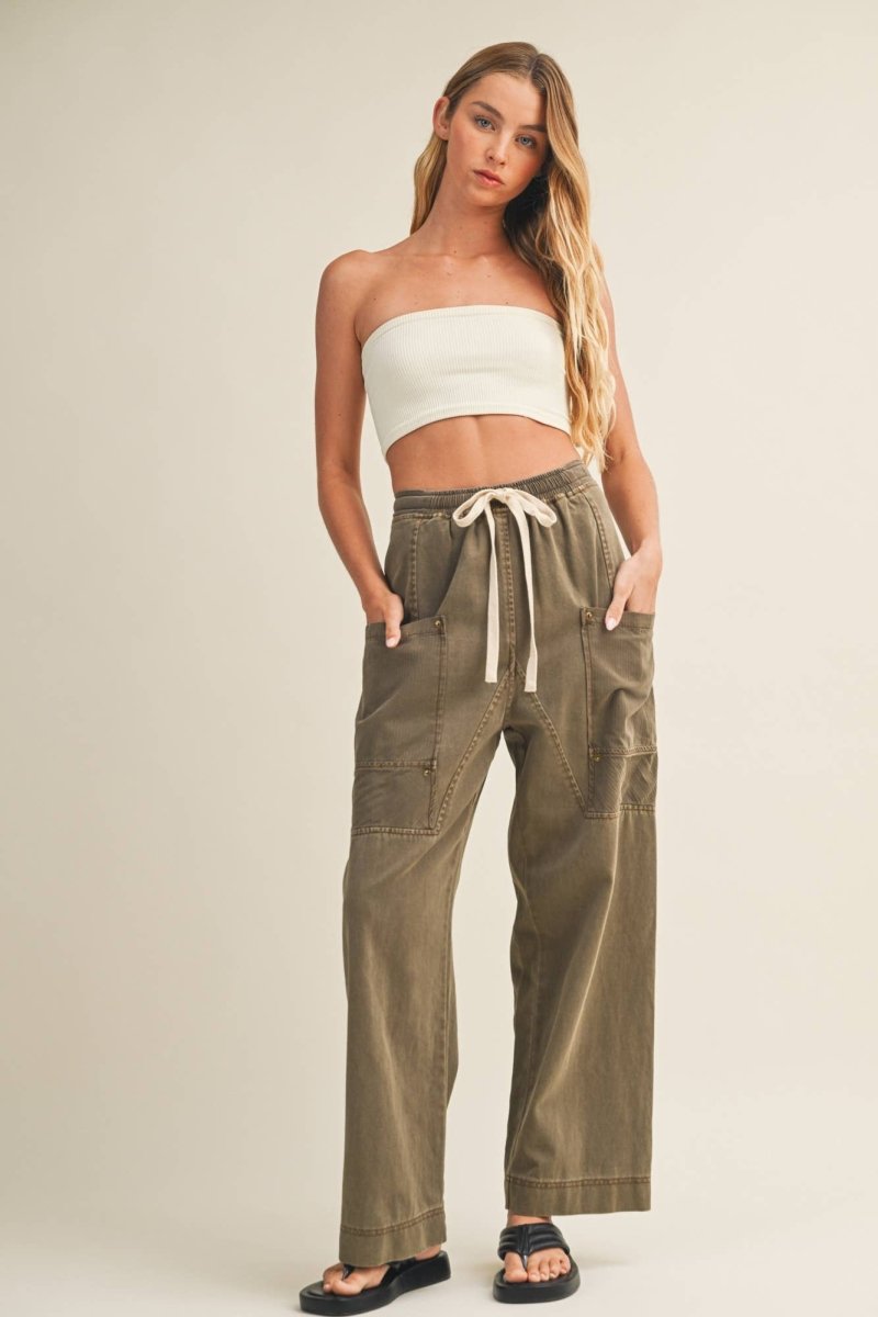 Burnt Moss Side Pocket Pants