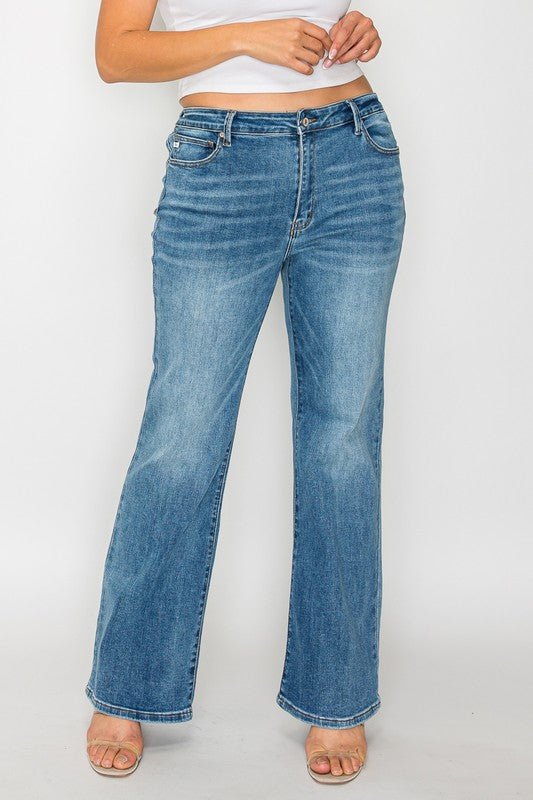 Cat's Whiskers Mid Rise Bootcut Jeans - Minnie's Treasure Boutique