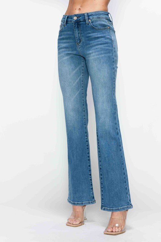 Cat's Whiskers Mid Rise Bootcut Jeans - Minnie's Treasure Boutique