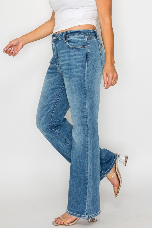 Cat's Whiskers Mid Rise Bootcut Jeans