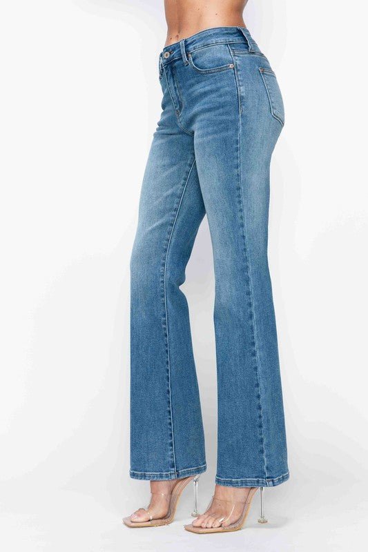 Cat's Whiskers Mid Rise Bootcut Jeans - Minnie's Treasure Boutique