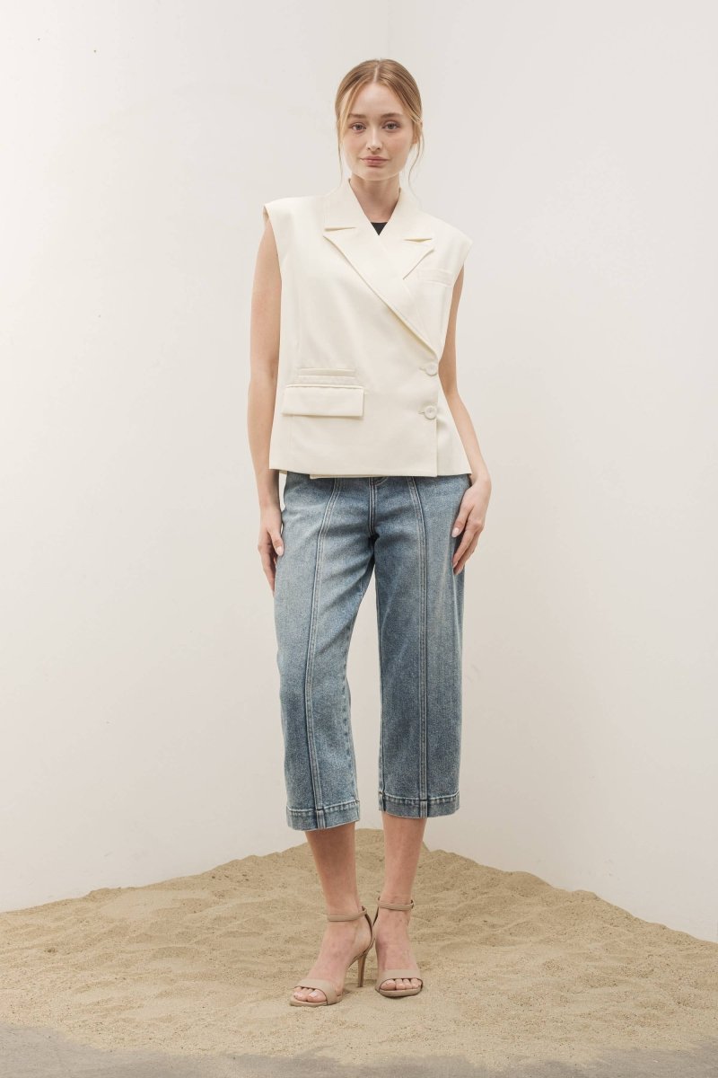 Center Seam Cropped Jeans