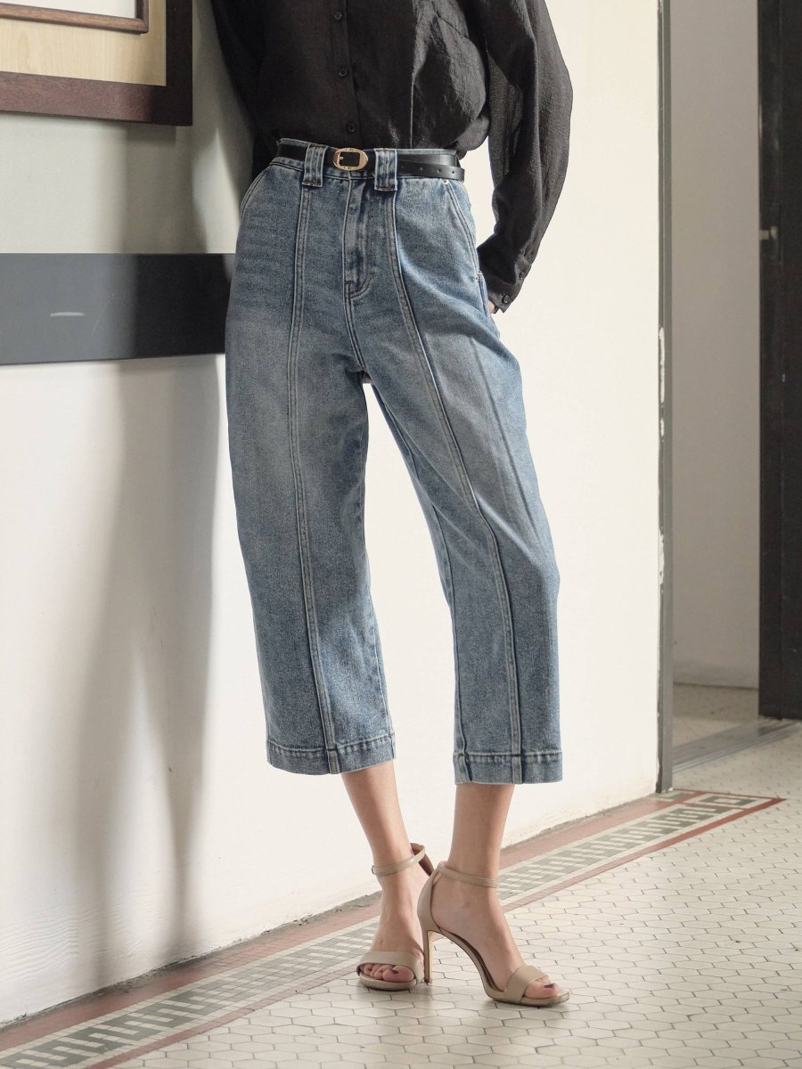 Center Seam Cropped Jeans