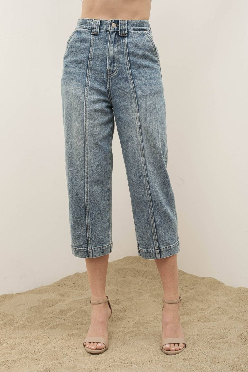 Center Seam Cropped Jeans