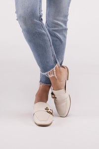 Chantal Buckle Backless Slides Loafer Shoes