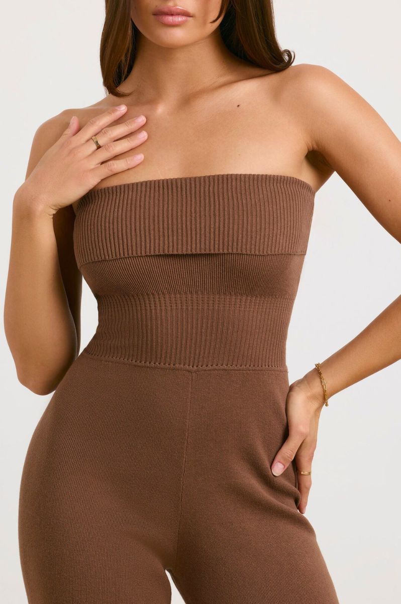 Coffee Run Foldover Knit Jumpsuit