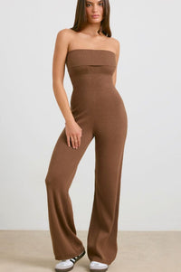 Coffee Run Foldover Knit Jumpsuit