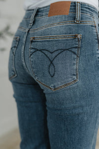 Colette Mid Rise Boyfriend Cuffed Jeans