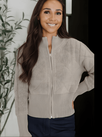 Cozy Zip Up Sweater Jacket