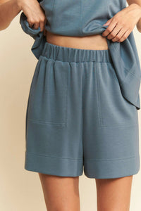 Davi & Dani Contrast Seam Top and Short Set - Minnie's Treasure Boutique