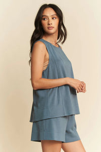 Davi & Dani Contrast Seam Top and Short Set - Minnie's Treasure Boutique