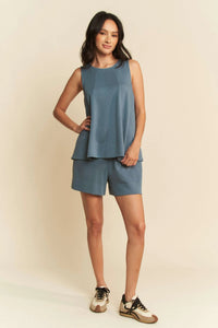 Davi & Dani Contrast Seam Top and Short Set - Minnie's Treasure Boutique