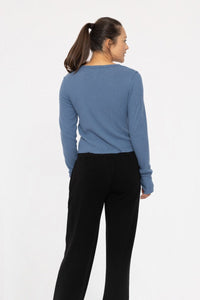 Day To Night Ribbed Crew Neck Top - Minnie's Treasure Boutique