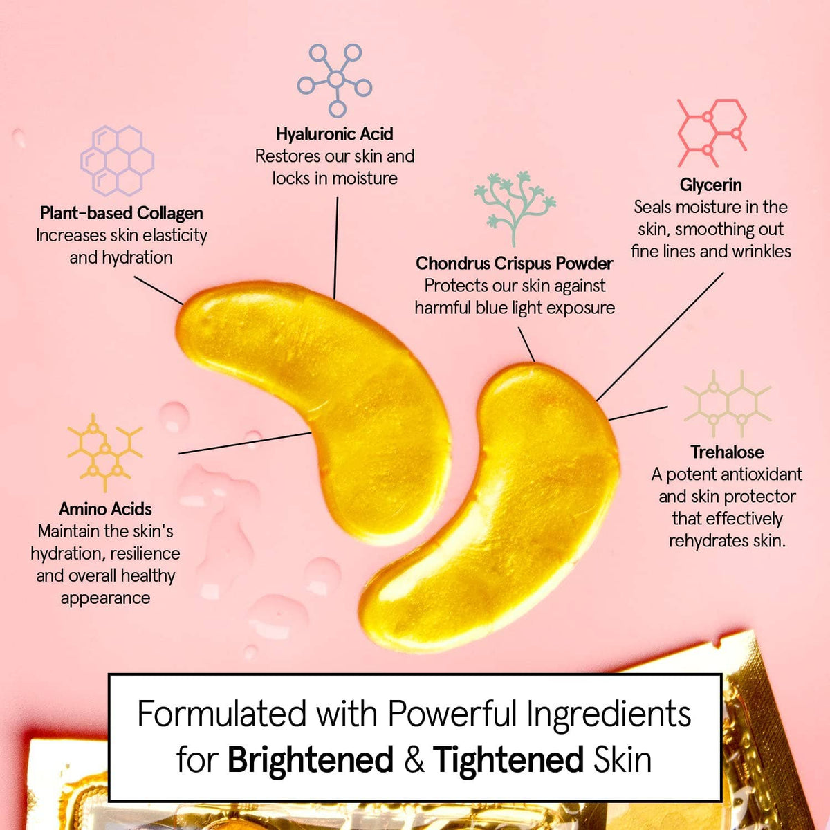 Grace & Stella Co Gold Energizing Under Eye Masks (24 pairs)