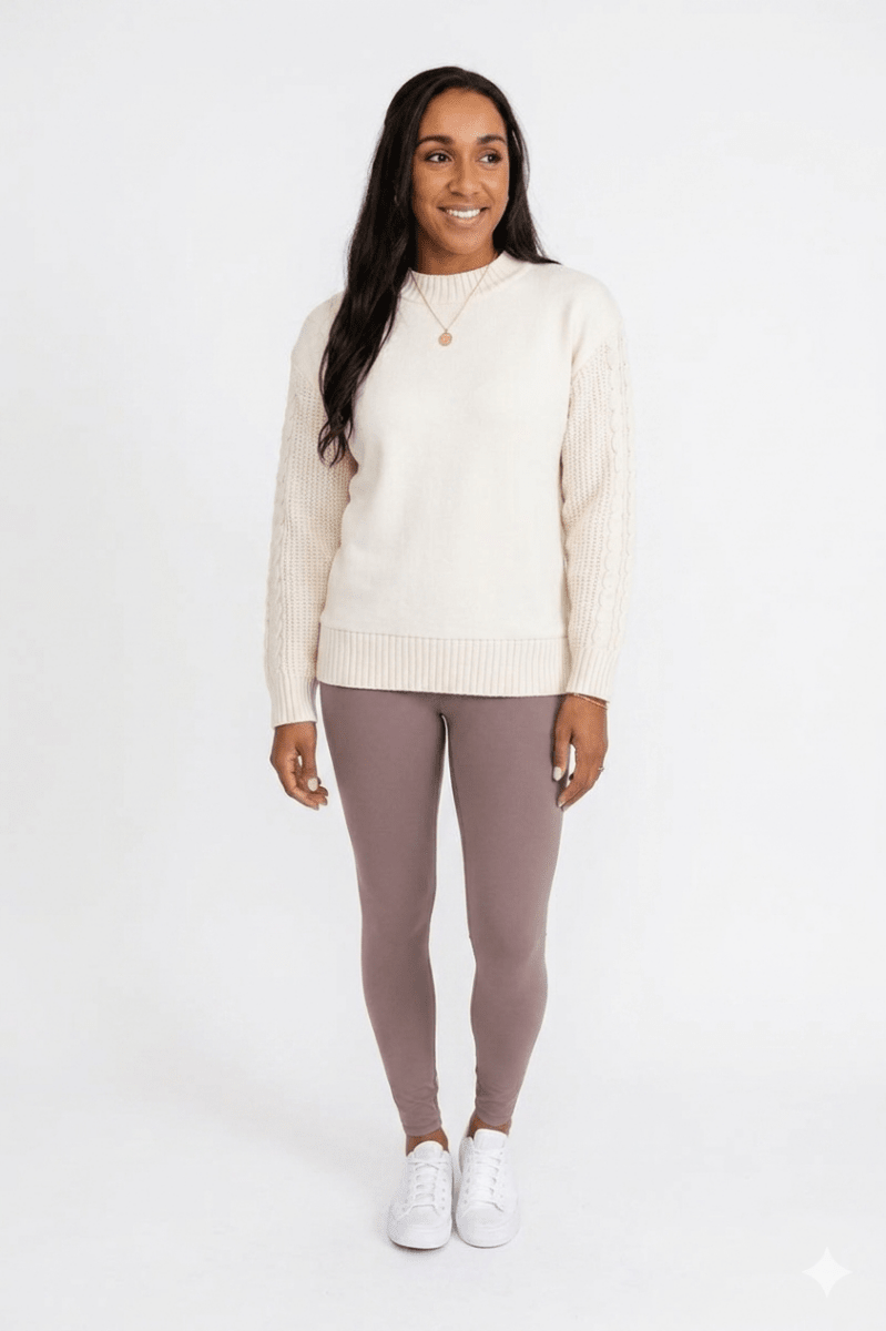 Deep Taupe Sweetheart Back Leggings