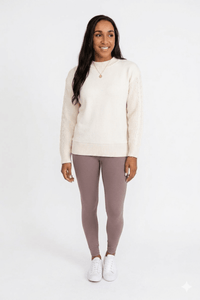 Deep Taupe Sweetheart Back Leggings