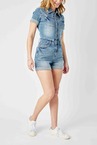 Delia High Rise Short Sleeve Romper