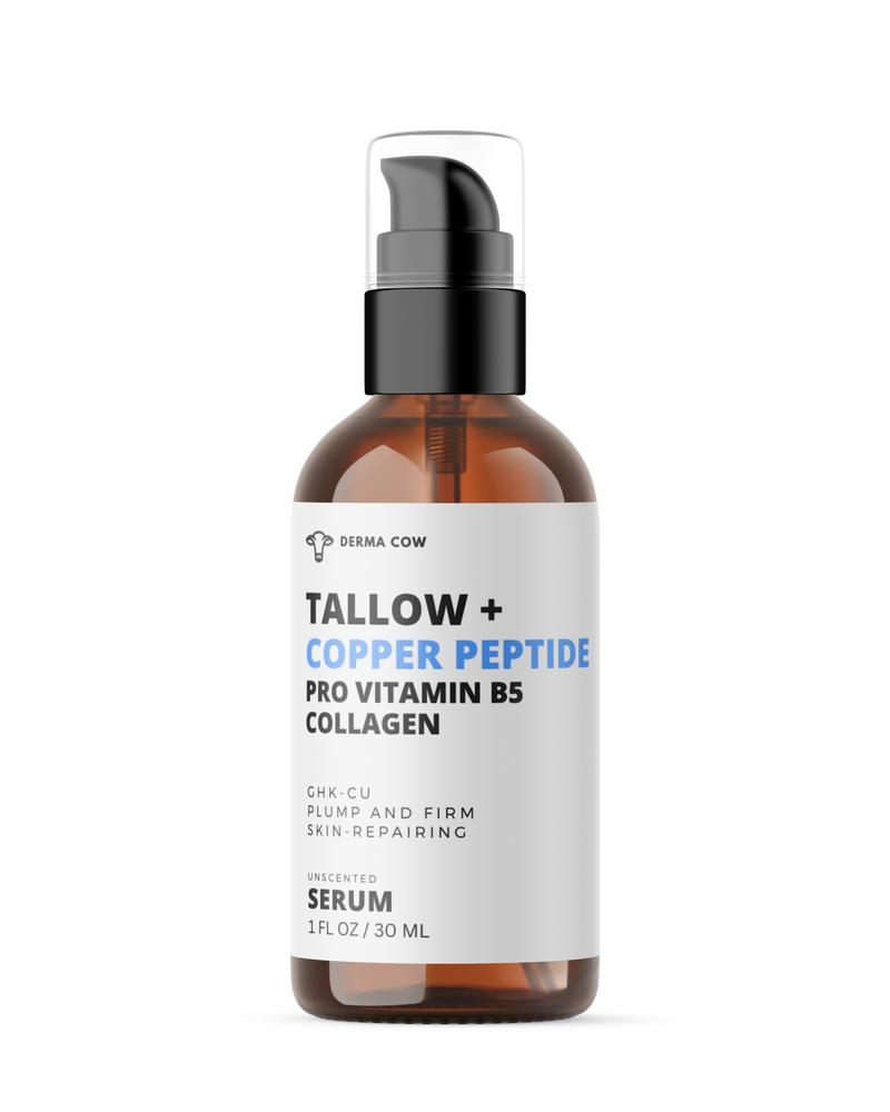 Tallow Serum + Copper Peptide, Pro Vitamin B5,Collagen 1oz