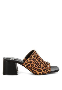 Edama Leopard Print Studded Slip On