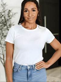 Eliza Cotton Jersey Tee - White