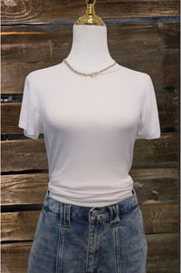 Eliza Cotton Jersey Tee - White