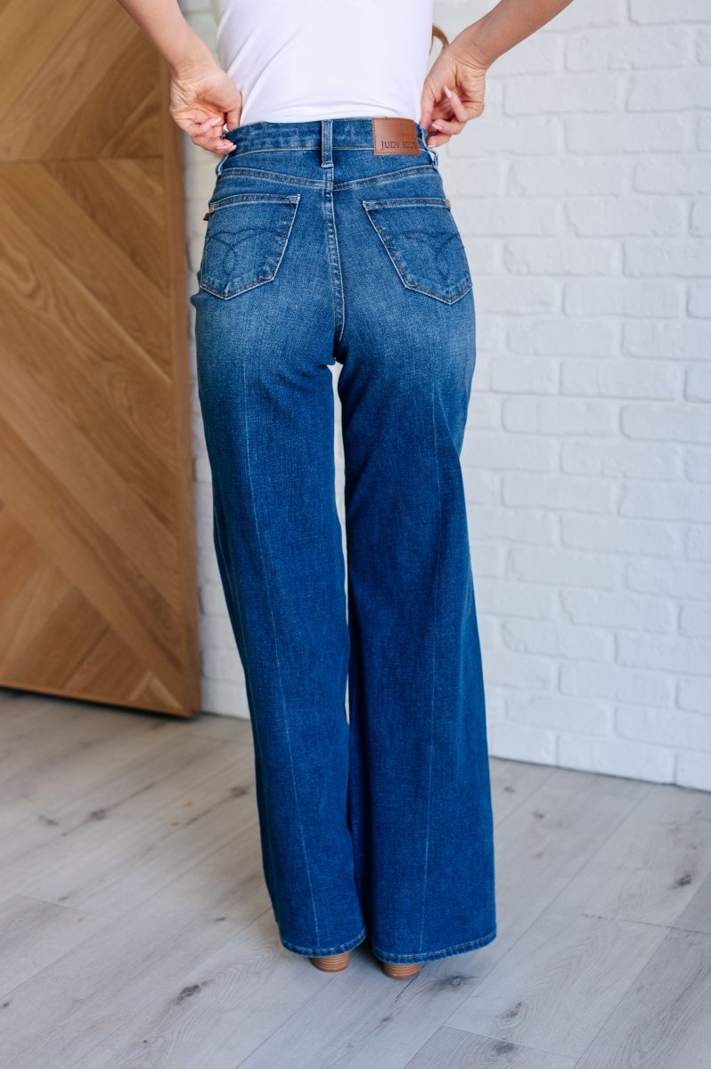 Eliza High Rise Control Top Wide Leg Jeans