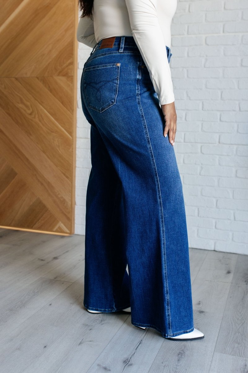 Eliza High Rise Control Top Wide Leg Jeans