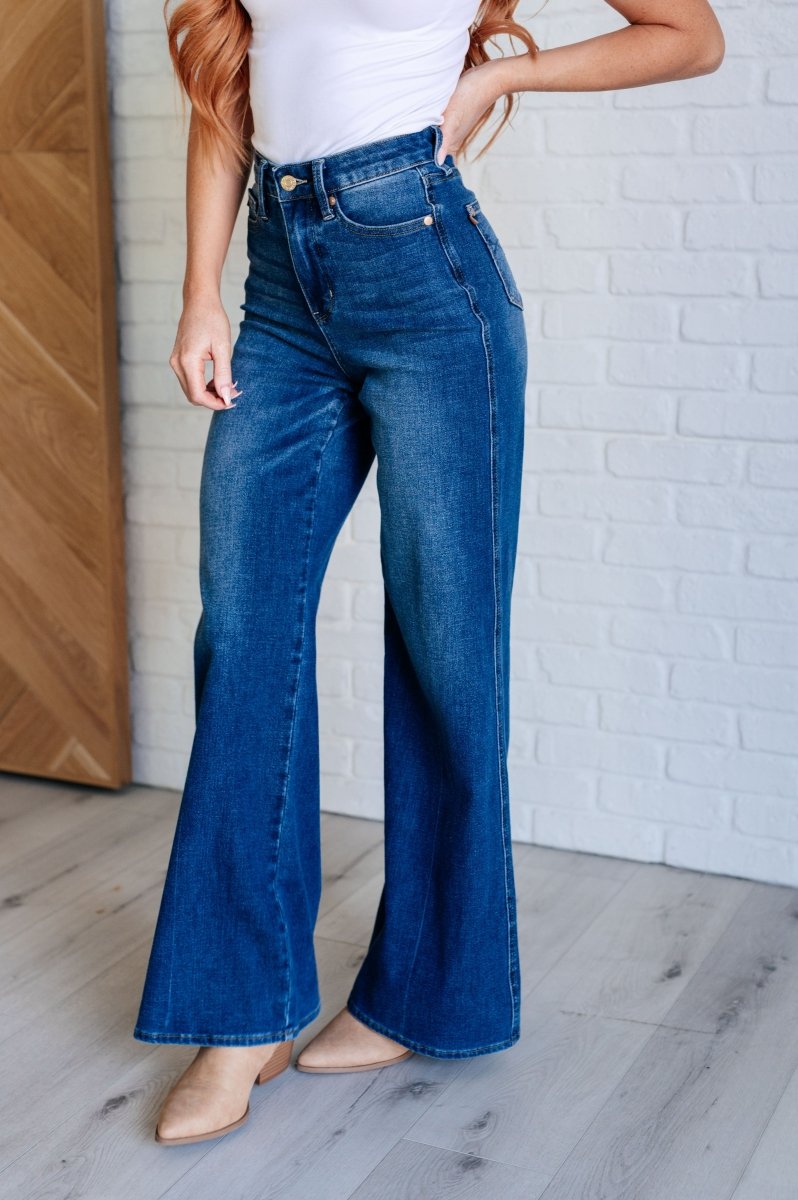 Eliza High Rise Control Top Wide Leg Jeans