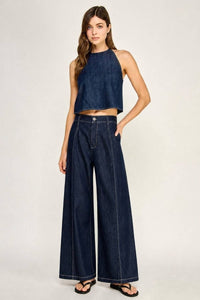 Elsie Elastic Waist Wide Leg Pants