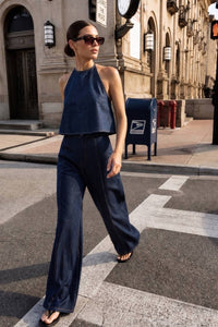 Elsie Elastic Waist Wide Leg Pants