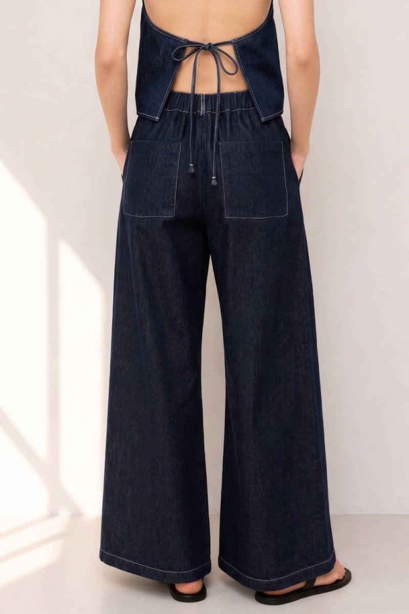 Elsie Elastic Waist Wide Leg Pants