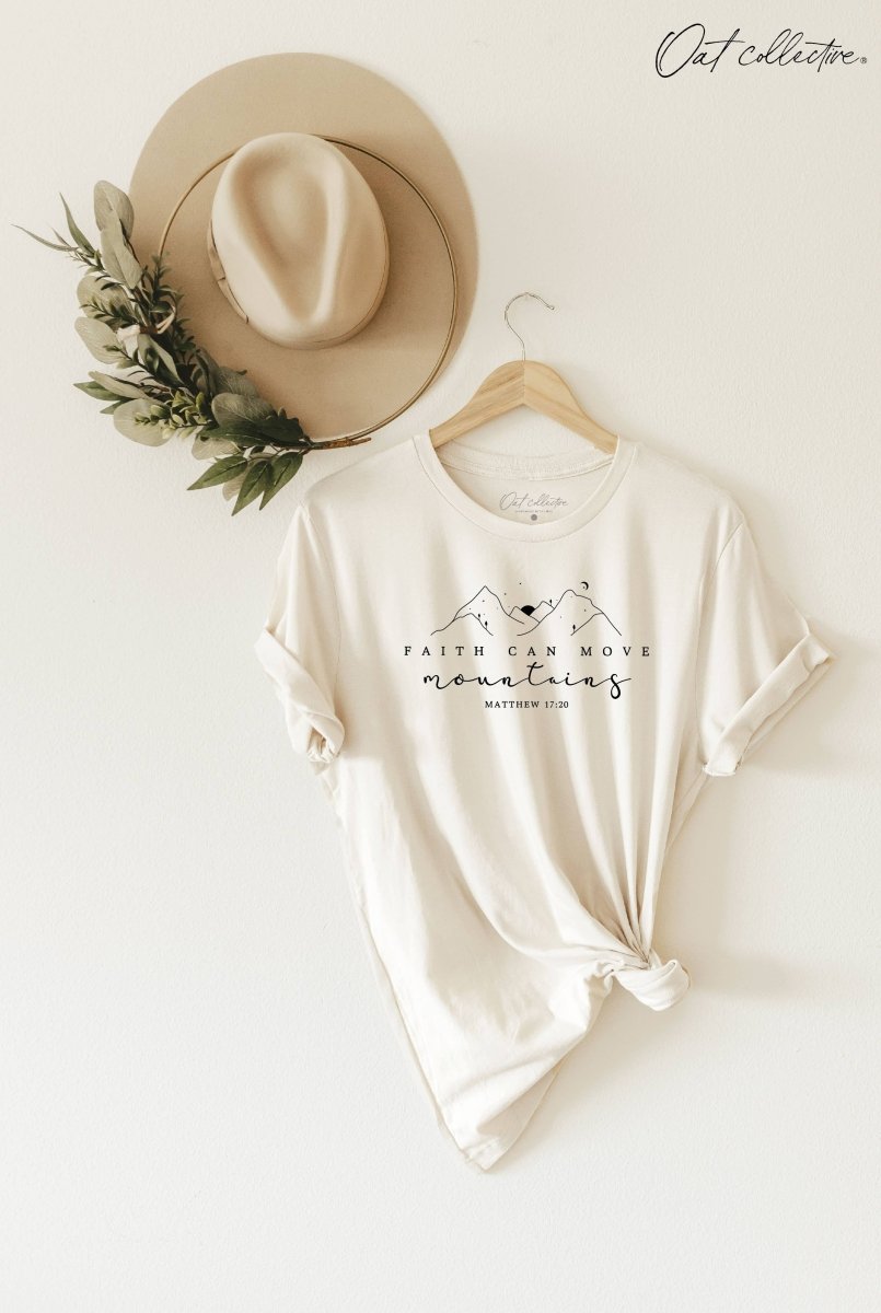 Faith Can Move Mountains White Tee