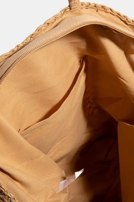 Fame Intricate Braided Tote Bag