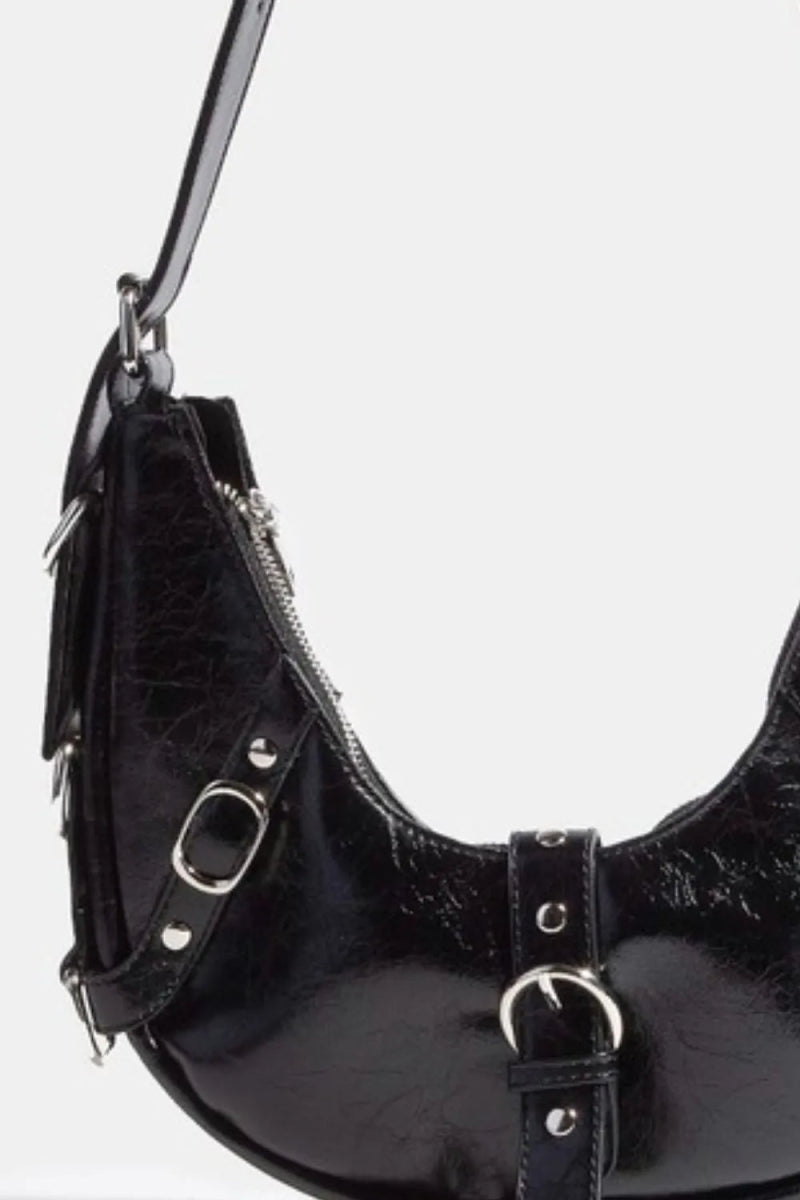 Fame Multi Belt Strap Accent Shoulder Bag - Minnie's Treasure Boutique