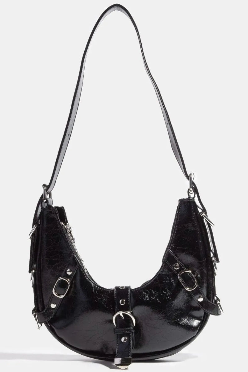 Fame Multi Belt Strap Accent Shoulder Bag - Minnie's Treasure Boutique