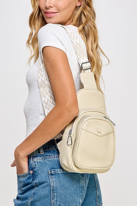 Fame Textured PU Leather Sling Bag - Minnie's Treasure Boutique