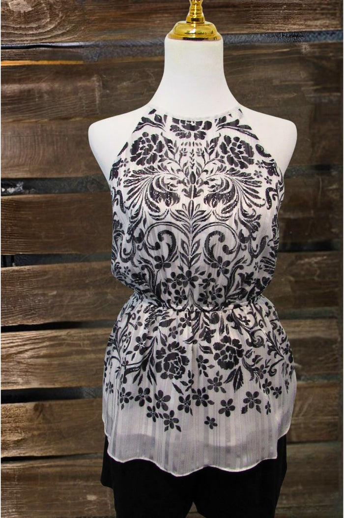 Fantastic Filigree Peplum Blouse