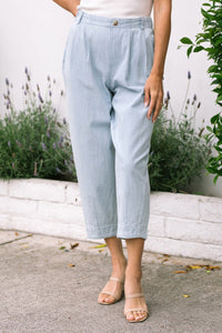 FARAH CHAMBRAY CAPRI PANTS