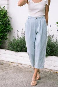 FARAH CHAMBRAY CAPRI PANTS