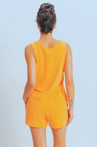 Golden Girl V - Neck Sleeveless Romper