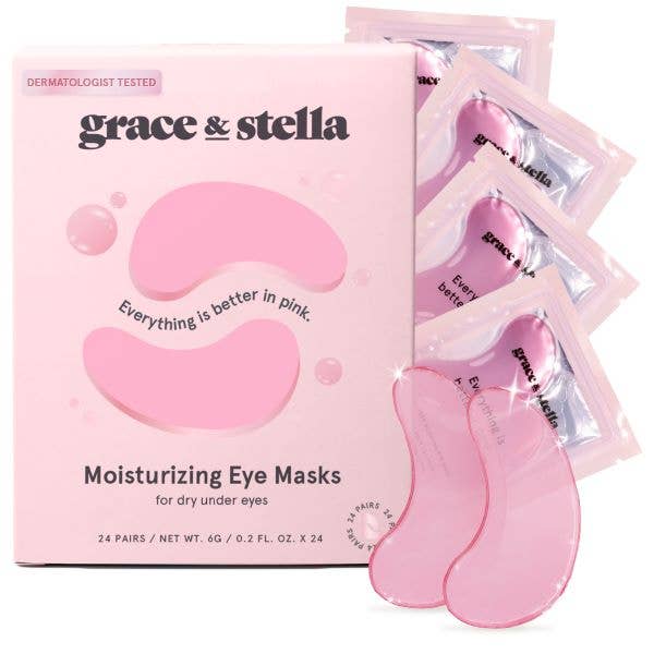 Grace & Stella Pink Moisturizing Under Eye Masks 24 Pairs