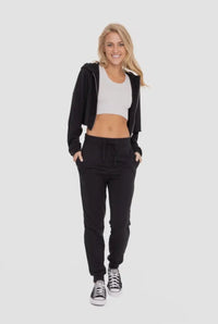 Handle That Crop Hoodie Zip Up Jacket