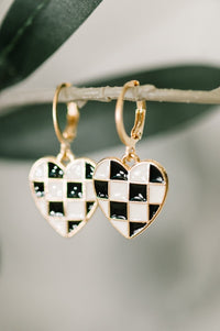 Heartbreaker Check Dangle Earrings