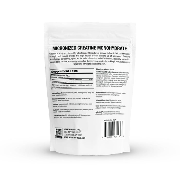 Hearthy Foods - Creatine Monohydrate