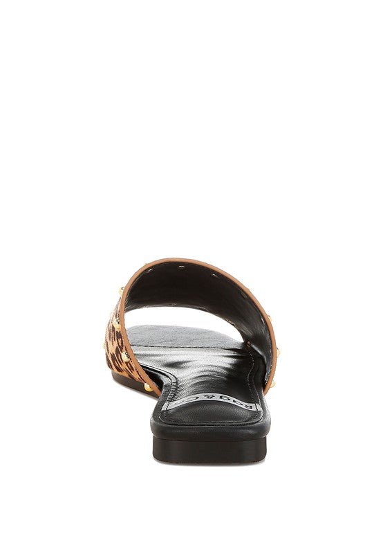 Hilsa Leopard Print Slip - On Flats