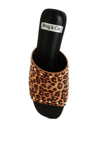 Hilsa Leopard Print Slip - On Flats