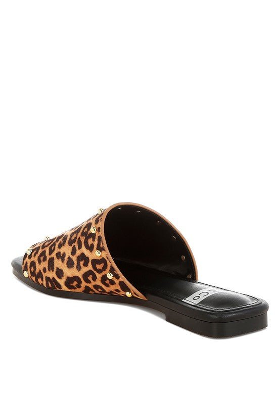 Hilsa Leopard Print Slip - On Flats