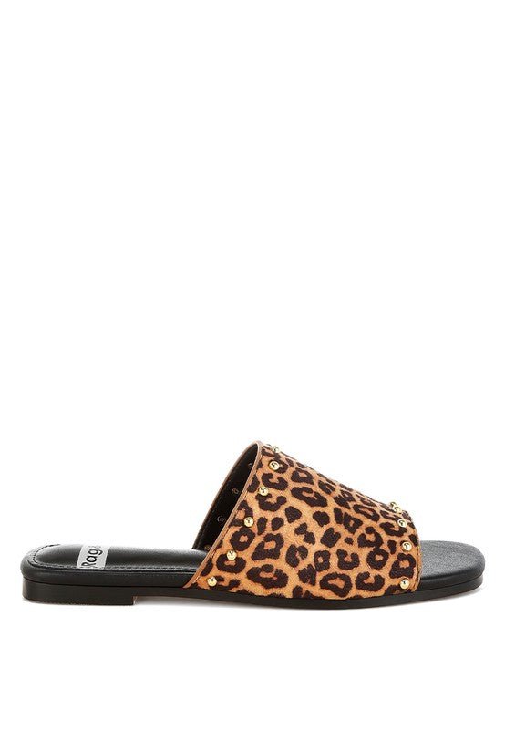 Hilsa Leopard Print Slip - On Flats