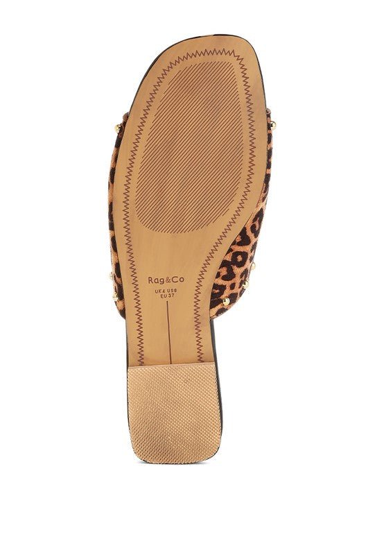 Hilsa Leopard Print Slip - On Flats