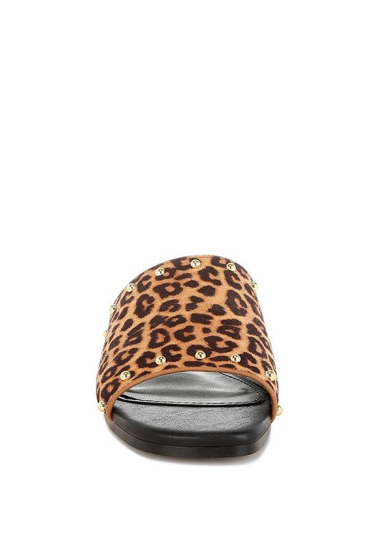 Hilsa Leopard Print Slip - On Flats
